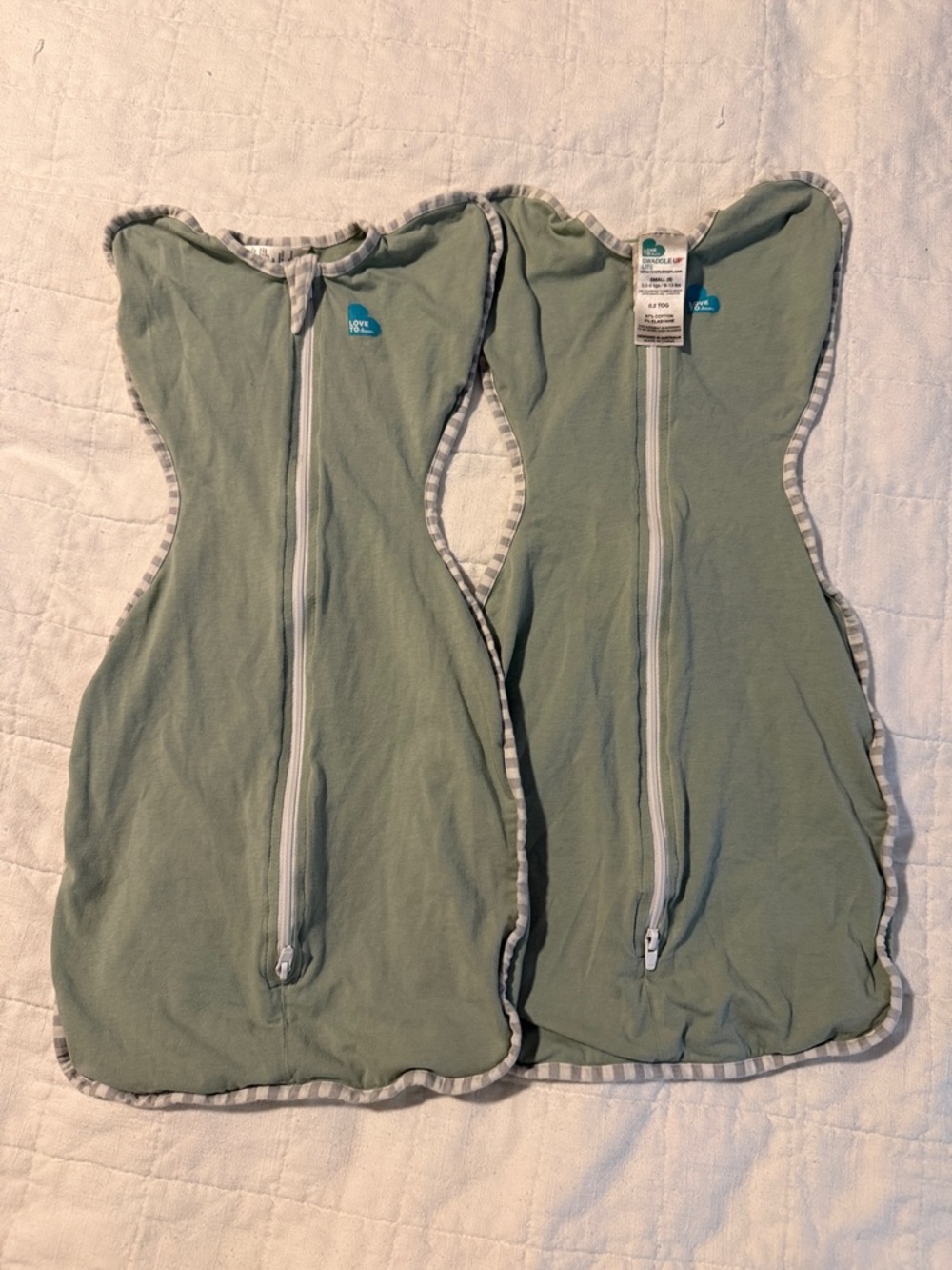 Love to Dream Swaddle Up 0.2 Tog bundle of two sleep sacks